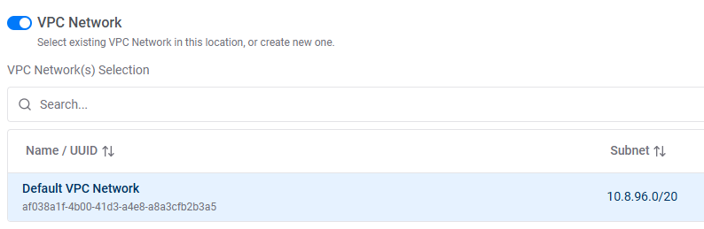 Vultr VPC selection showing the apex-lab VPC being chosen for the new machine